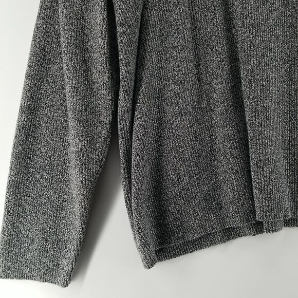 Karen Scott Sweater Women's Size 3X Knit Long Sleeve Grey Black 100% Cotton - Picture 4 of 8